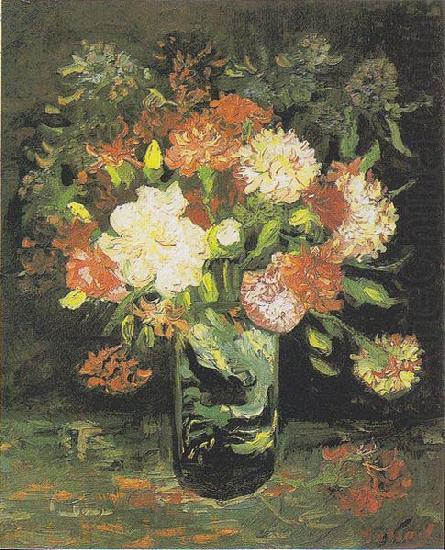 Vase with Carnations, Vincent Van Gogh